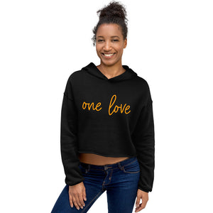 one love crop hoodie