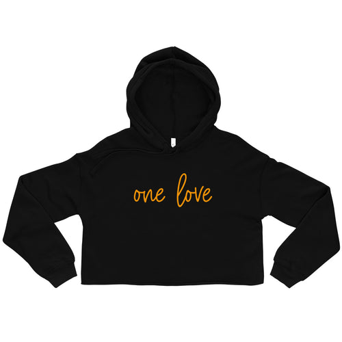 one love crop hoodie