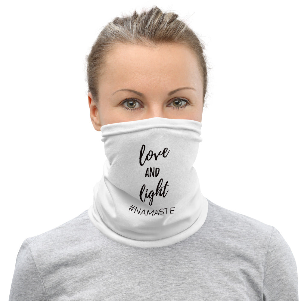 love and light neck gaiter