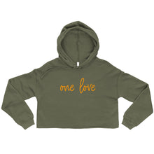 one love crop hoodie